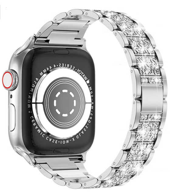 Watch Ultra 49mm Kordon Wiwu Three Beads Set Auger Metal Strap Kayış - 20 Watch Ultra 49mm Kordon Wiwu Three Beads Set Auger Metal Strap Kayış - 20